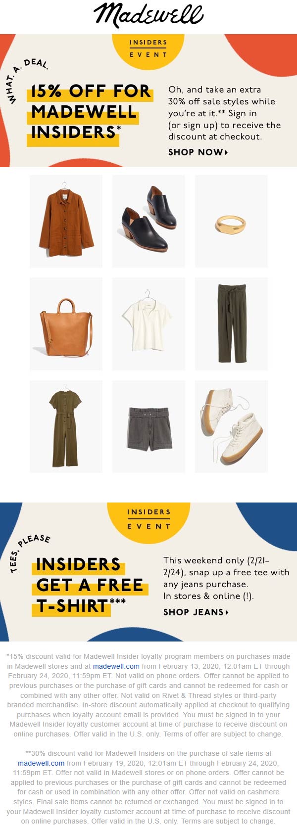 Madewell coupons & promo code for [May 2022]