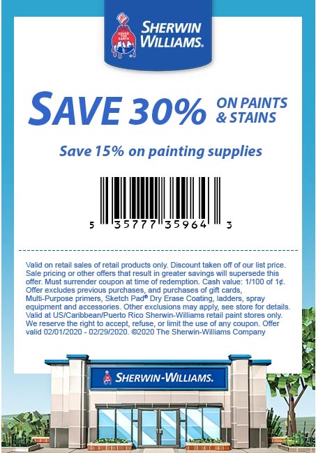 Sherwin Williams coupons & promo code for July 2025