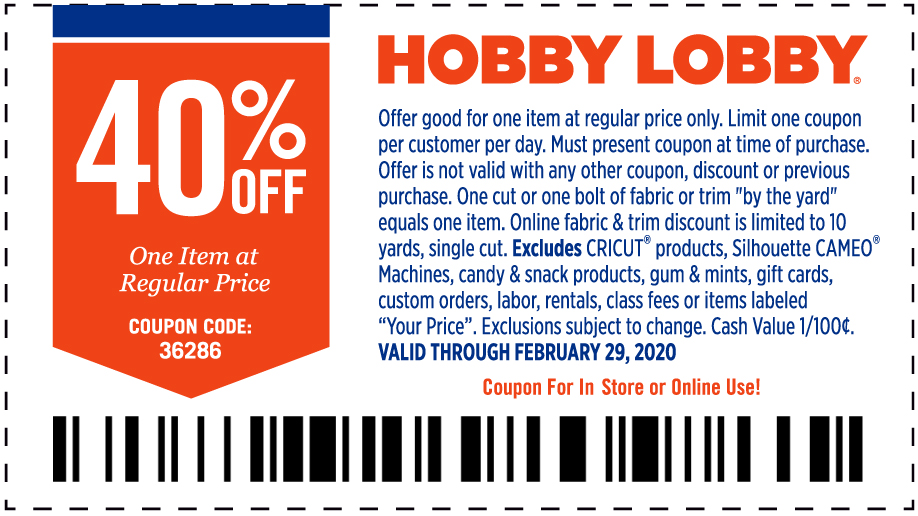 Hobby Lobby coupons & promo code for [February 2023]