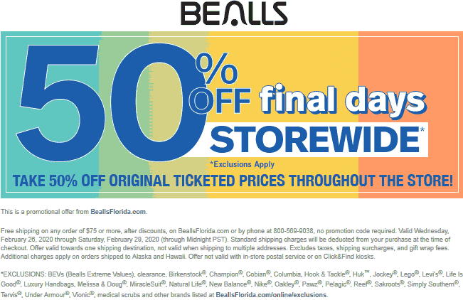 Bealls coupons & promo code for July 2025