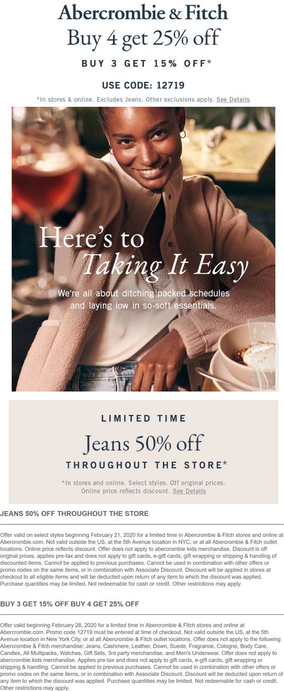 Abercrombie & Fitch coupons & promo code for [September 2022]