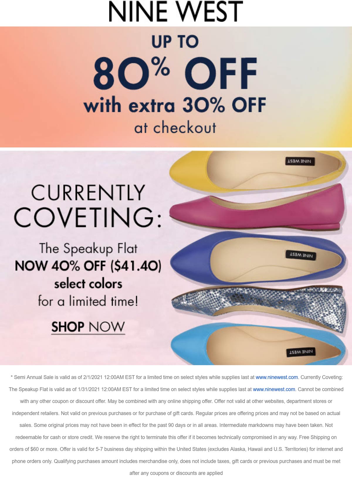 Nine West stores Coupon  Extra 30% off shoes online at Nine West #ninewest 