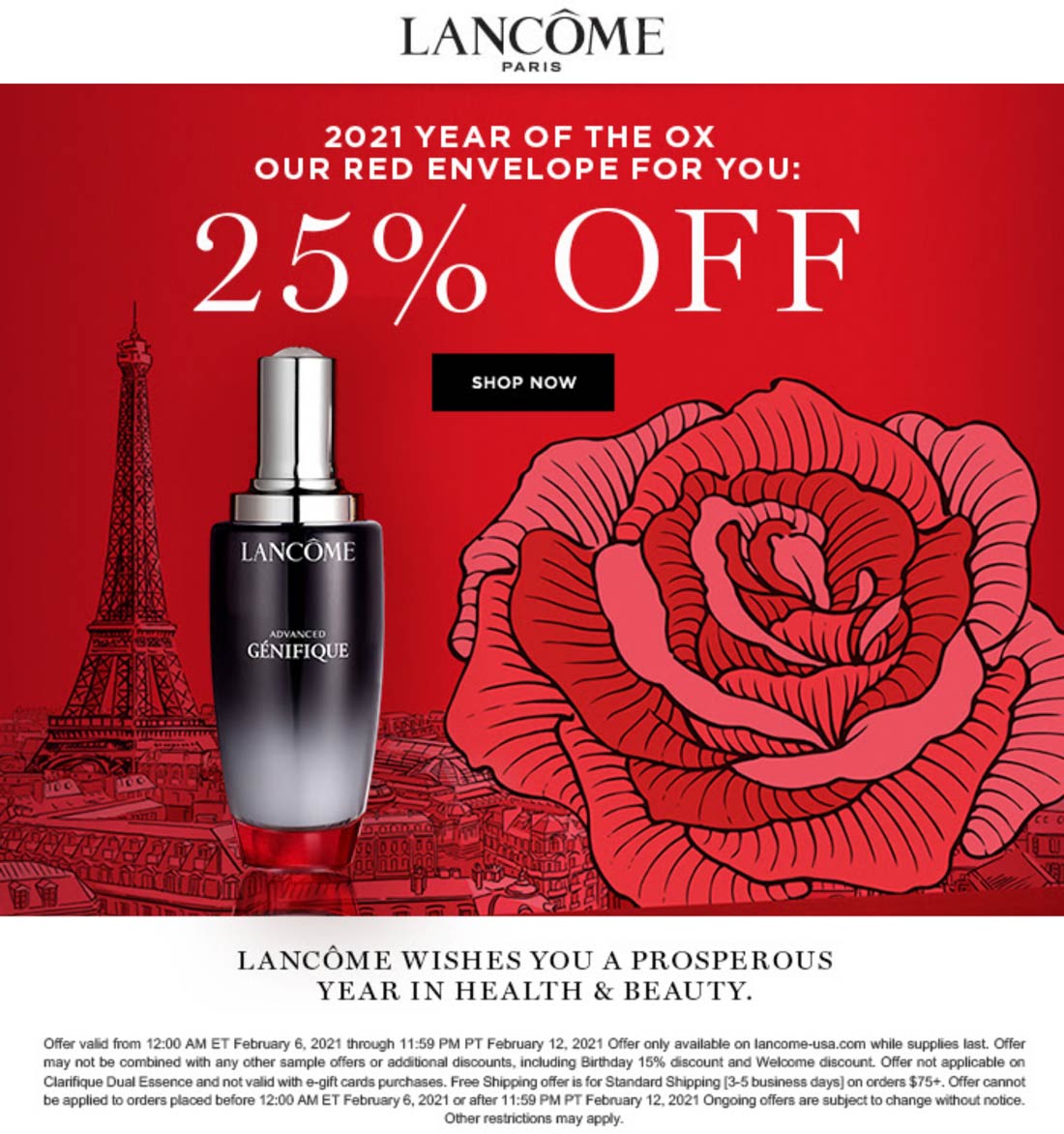 Lancome stores Coupon  25% off cosmetics online at Lancome #lancome 
