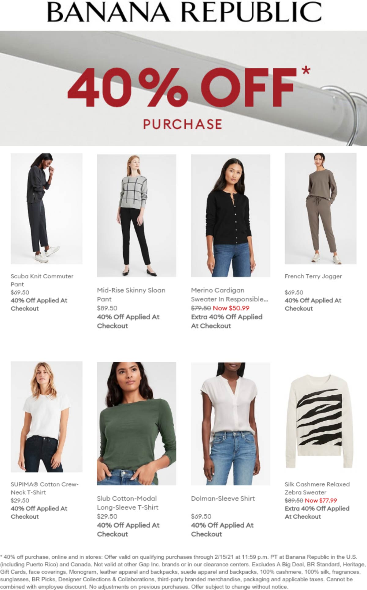  September 2021 40 Off Today At Banana Republic Ditto Online 