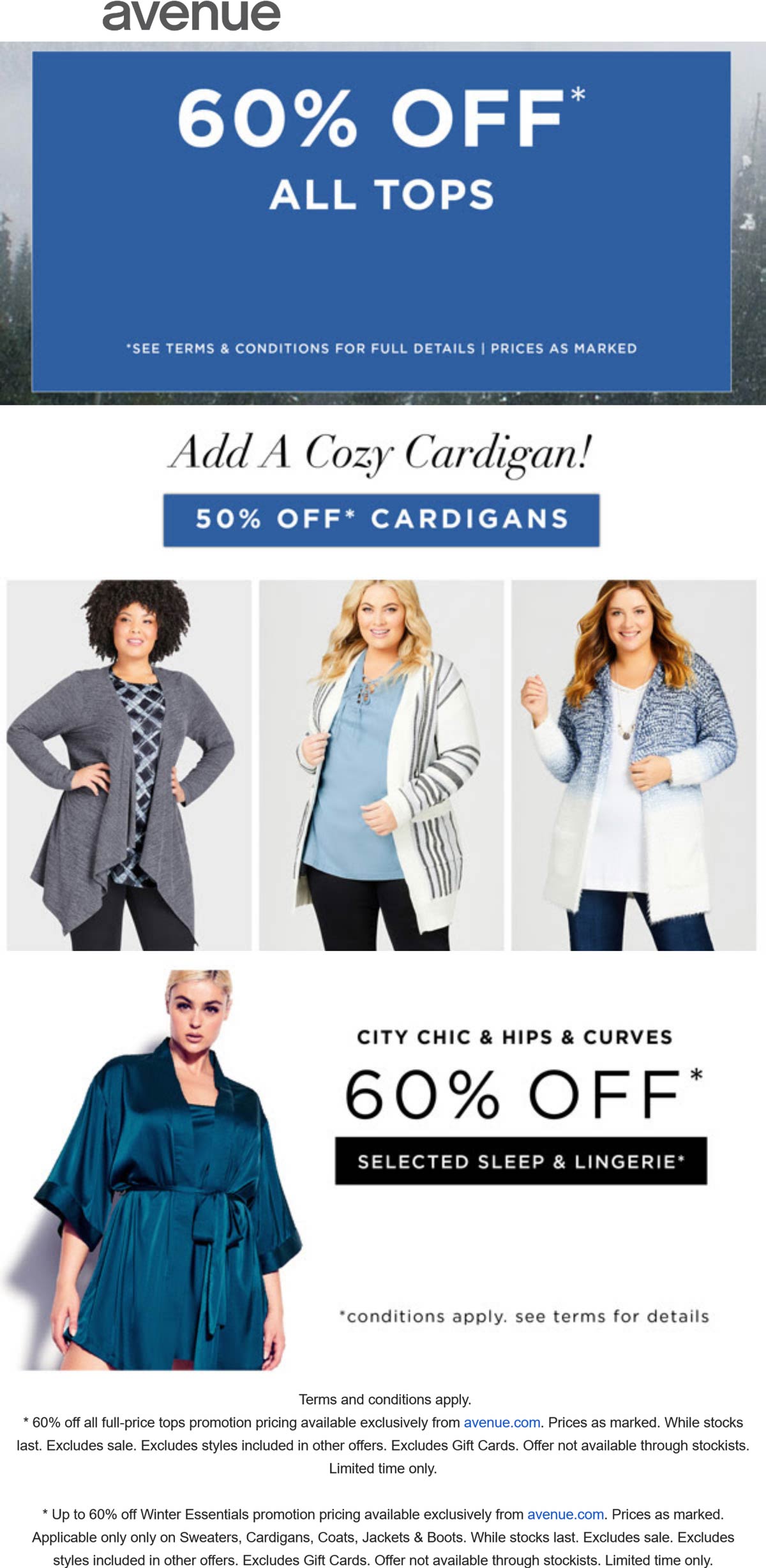 Avenue stores Coupon  60% off all tops at Avenue #avenue 