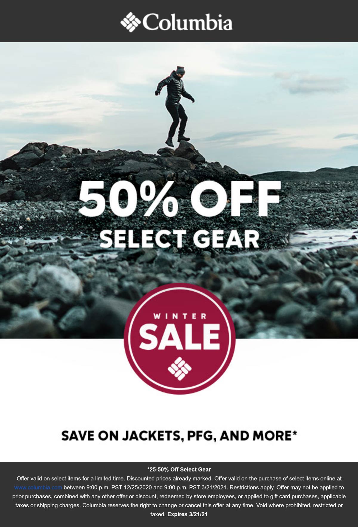 Columbia stores Coupon  25-50% off jackets & more at Columbia Sportswear #columbia 