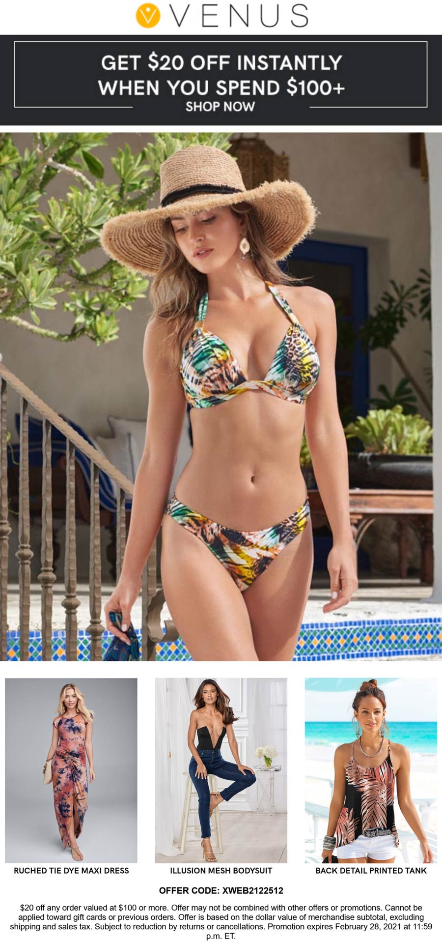 Venus stores Coupon  $20 off $100 at Venus via promo code XWEB2122512 #venus 