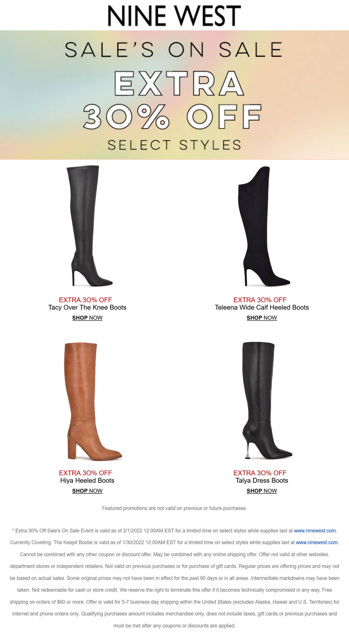 Nine West stores Coupon  Extra 30% off sale items at Nine West #ninewest 