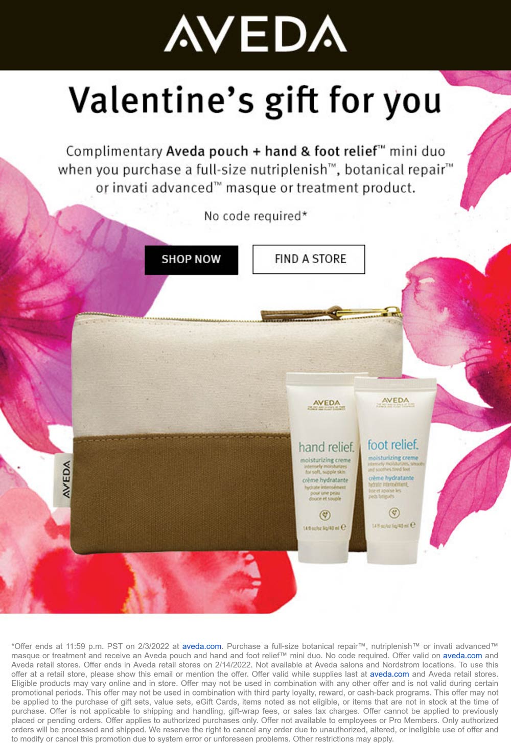 Aveda stores Coupon  Free 3pc kit with your full size at Aveda, ditto online #aveda 