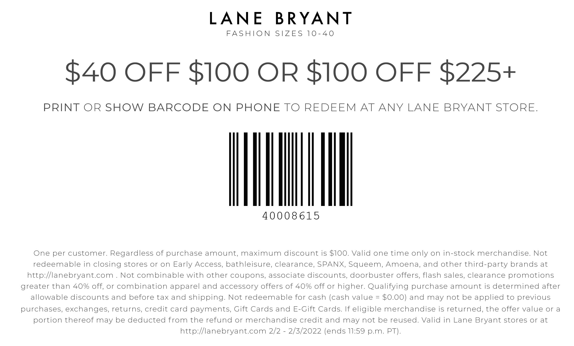 Lane Bryant stores Coupon  $40 off $100 & more at Lane Bryant #lanebryant 