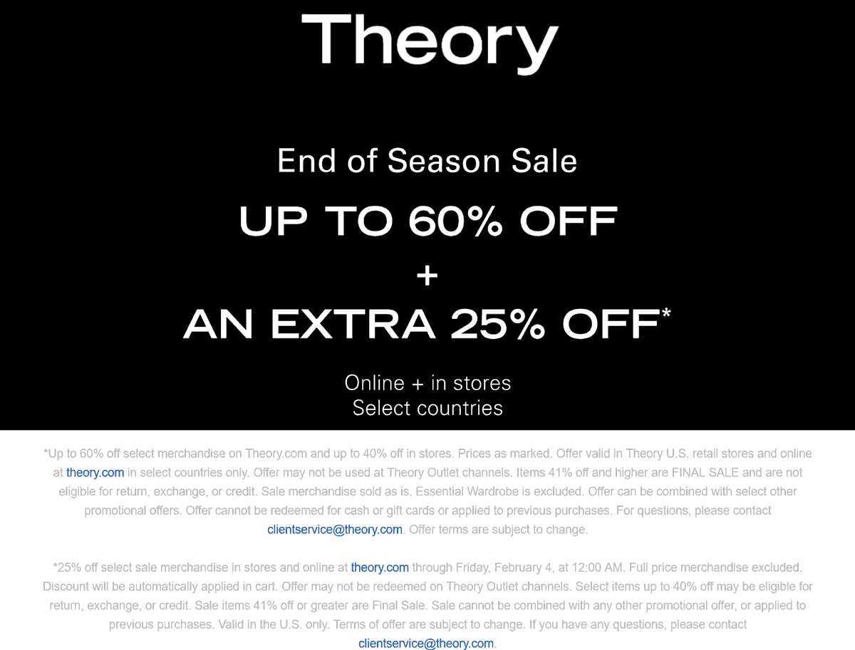 Theory coupons & promo code for [July 2024]