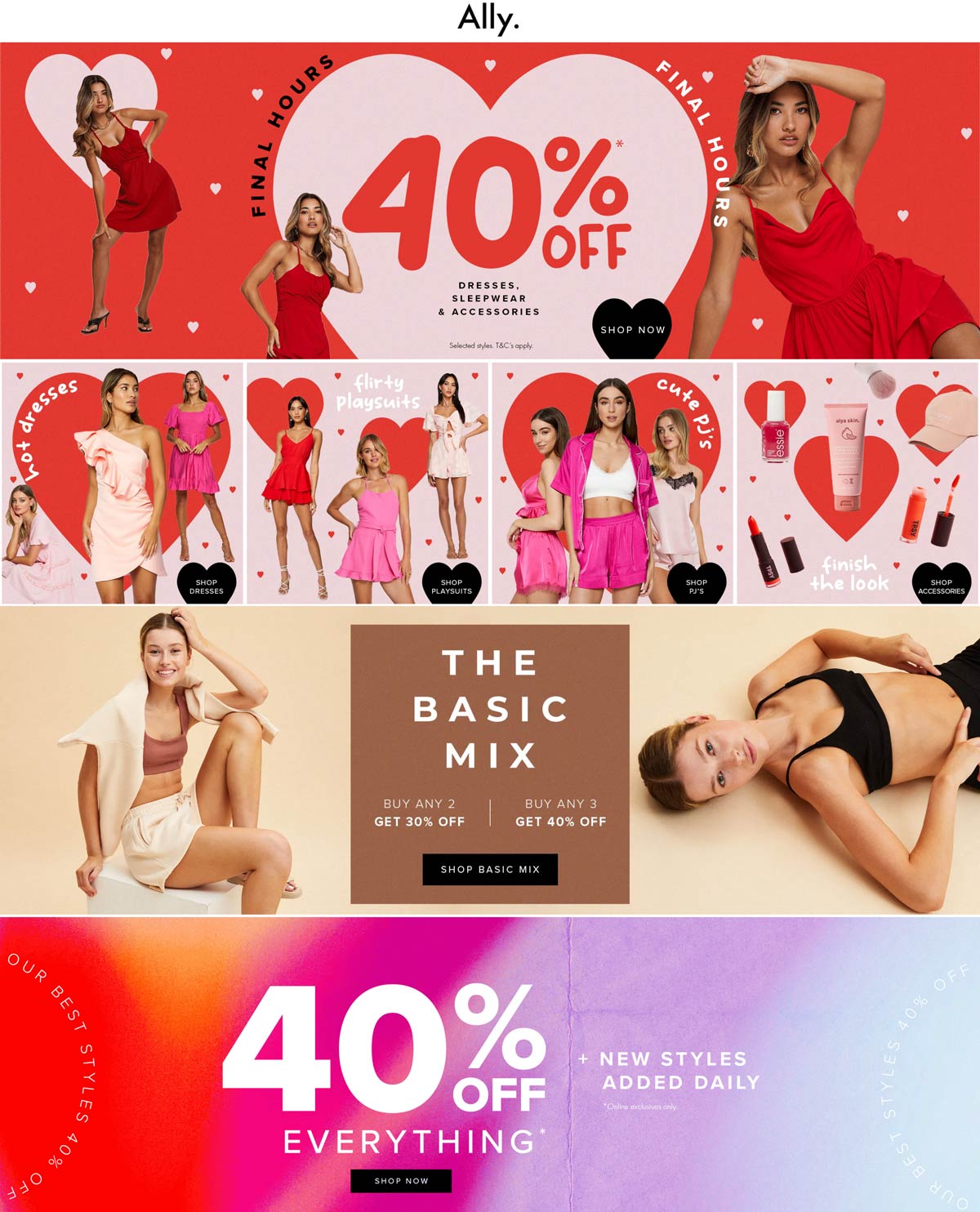 Ally stores Coupon  40% off everything at Ally fashion #ally 