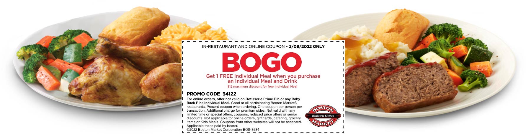 Boston Market coupons & promo code for [February 2024]