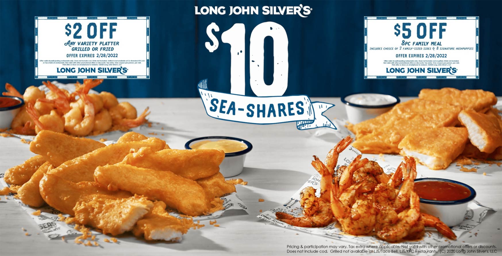 Long John Silvers restaurants Coupon  $2-$5 off at Long John Silvers restaurants #longjohnsilvers 