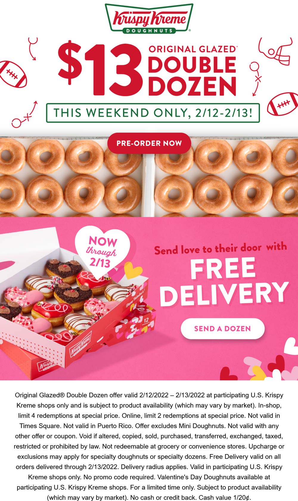 Krispy Kreme restaurants Coupon  Two dozen glazed doughnuts = $13 at Krispy Kreme #krispykreme 
