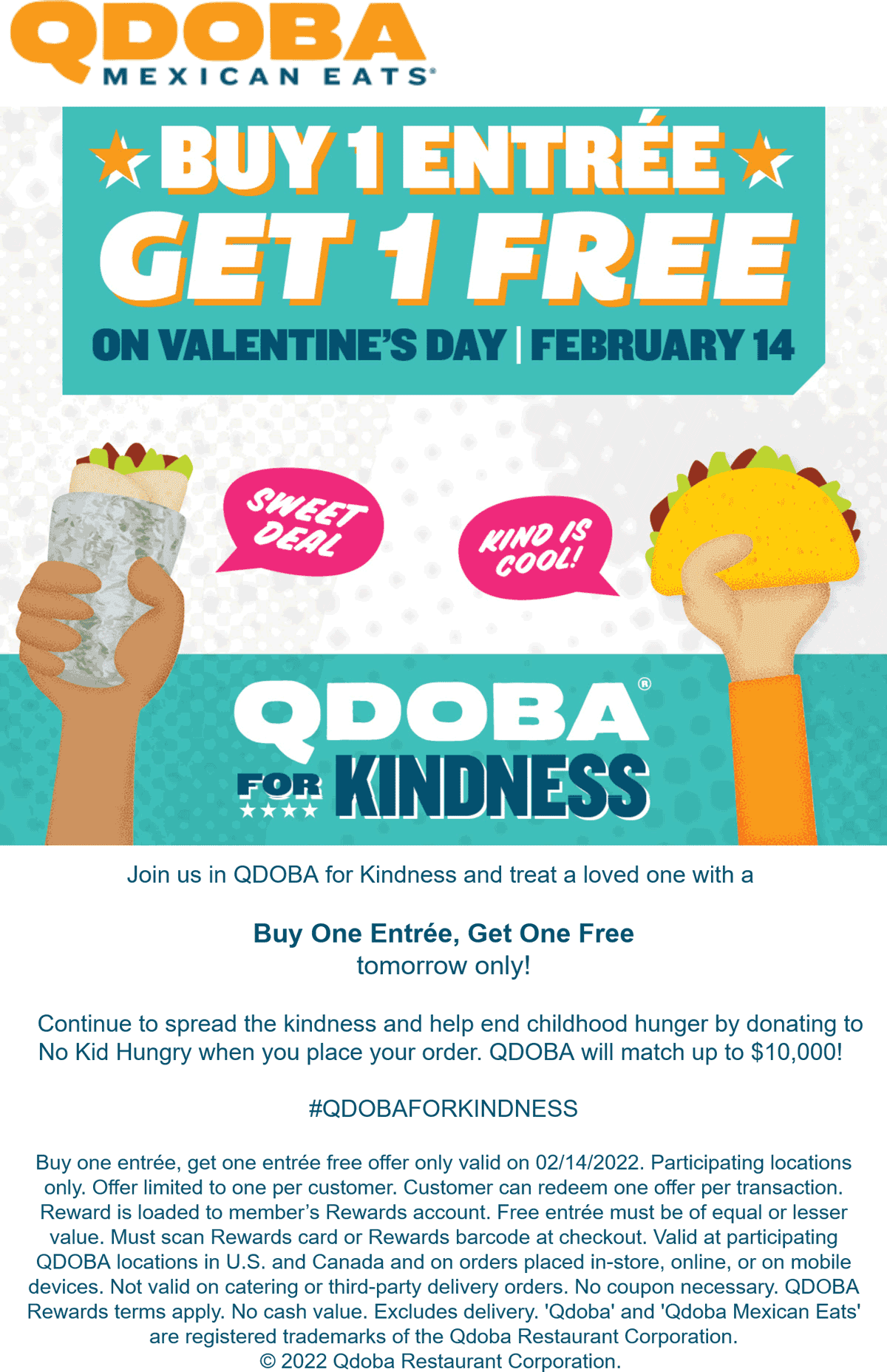 Qdoba coupons & promo code for [February 2024]