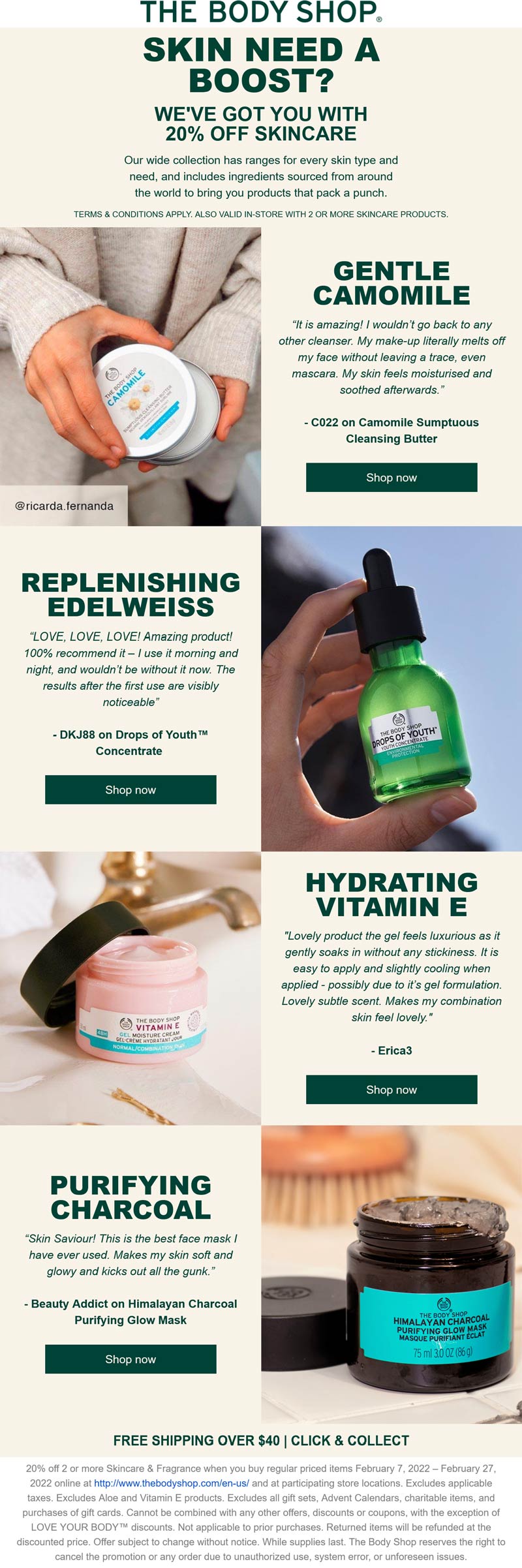 The Body Shop coupons & promo code for [February 2024]