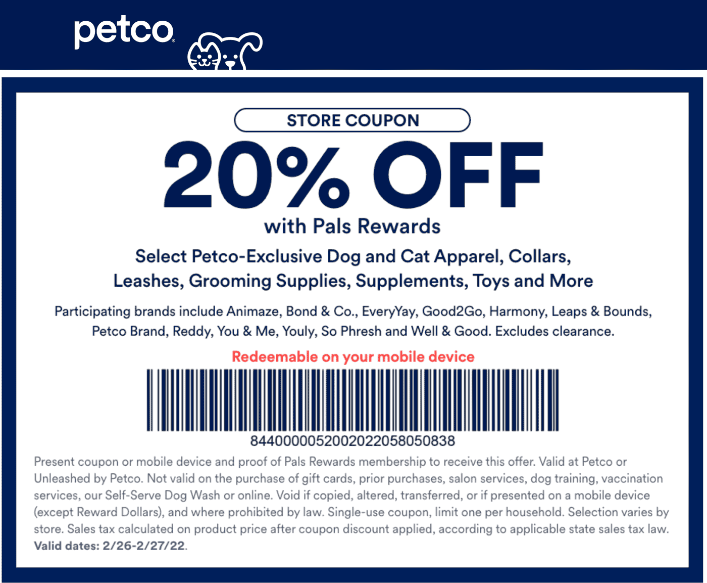 Petco stores Coupon  20% off pet supplies at Petco #petco 