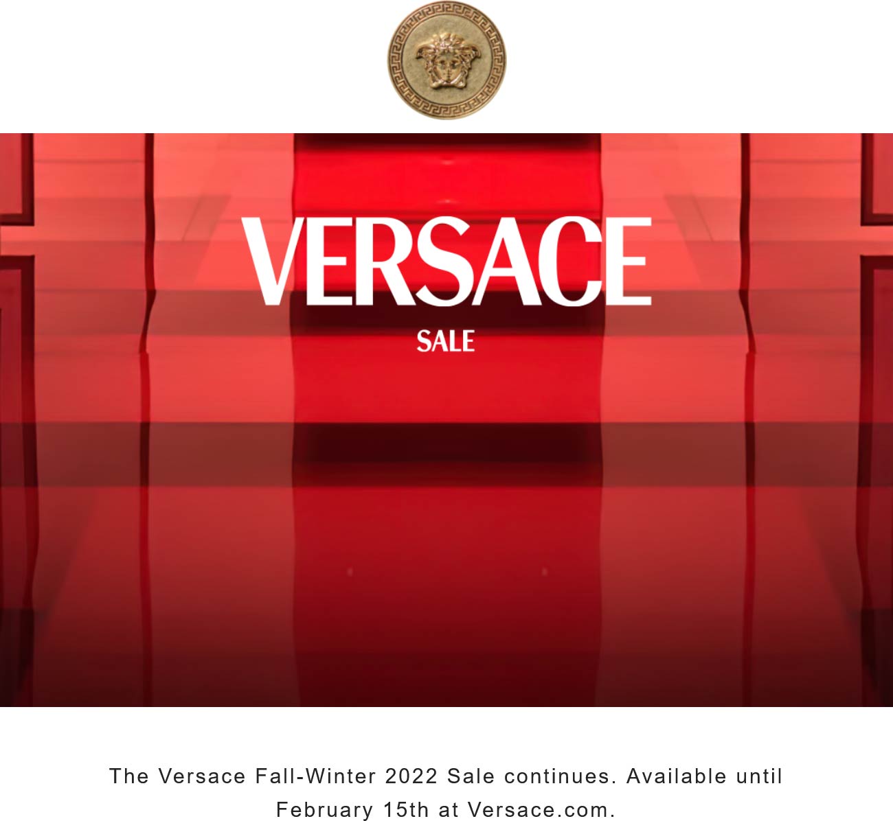 50 off sale going on at Versace versace The Coupons App®