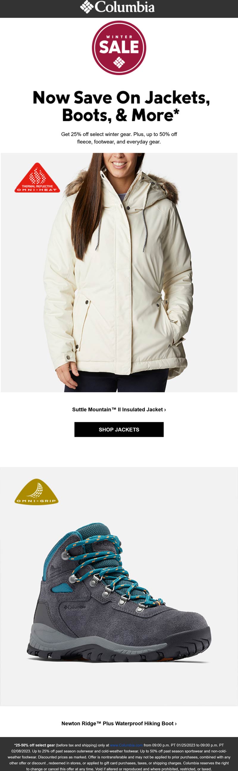 Columbia stores Coupon  25% off winter outerwear, footwear & more online at Columbia Sportswear #columbia 