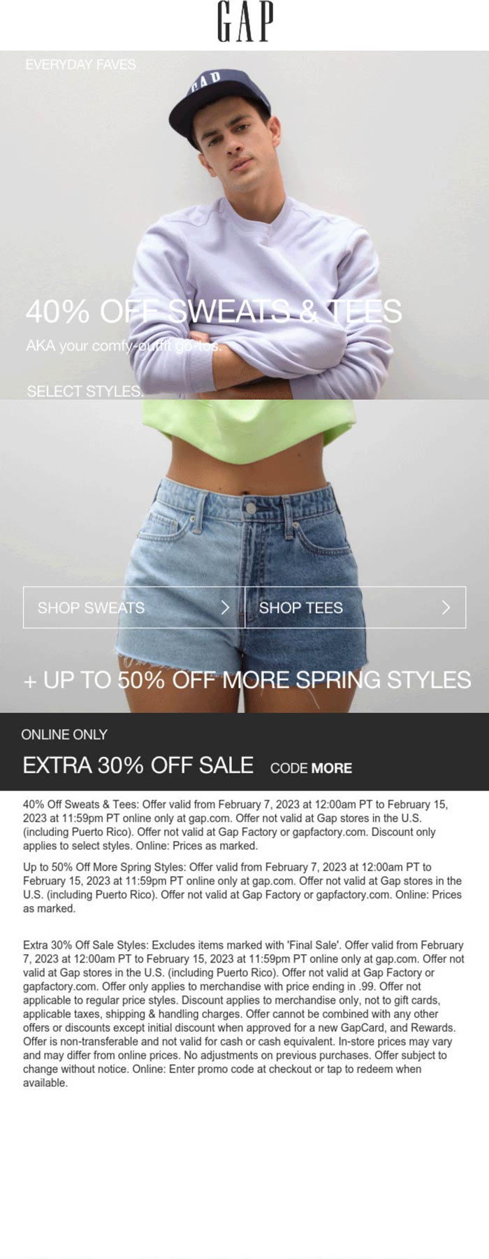 Gap stores Coupon  Extra 30% off sale styles & more online at Gap #gap 