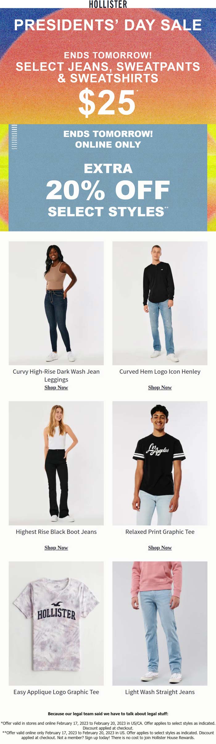 Hollister stores Coupon  20% off & $25 jeans today at Hollister #hollister 