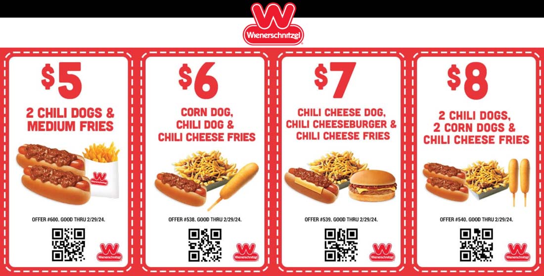 2 chili dogs + fries = $5 & more at Wienerschnitzel #wienerschnitzel