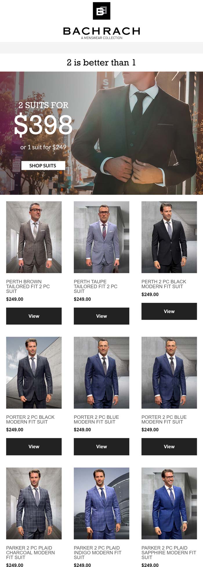 Bachrach stores Coupon  2 mens suits = $398 at Bachrach #bachrach 