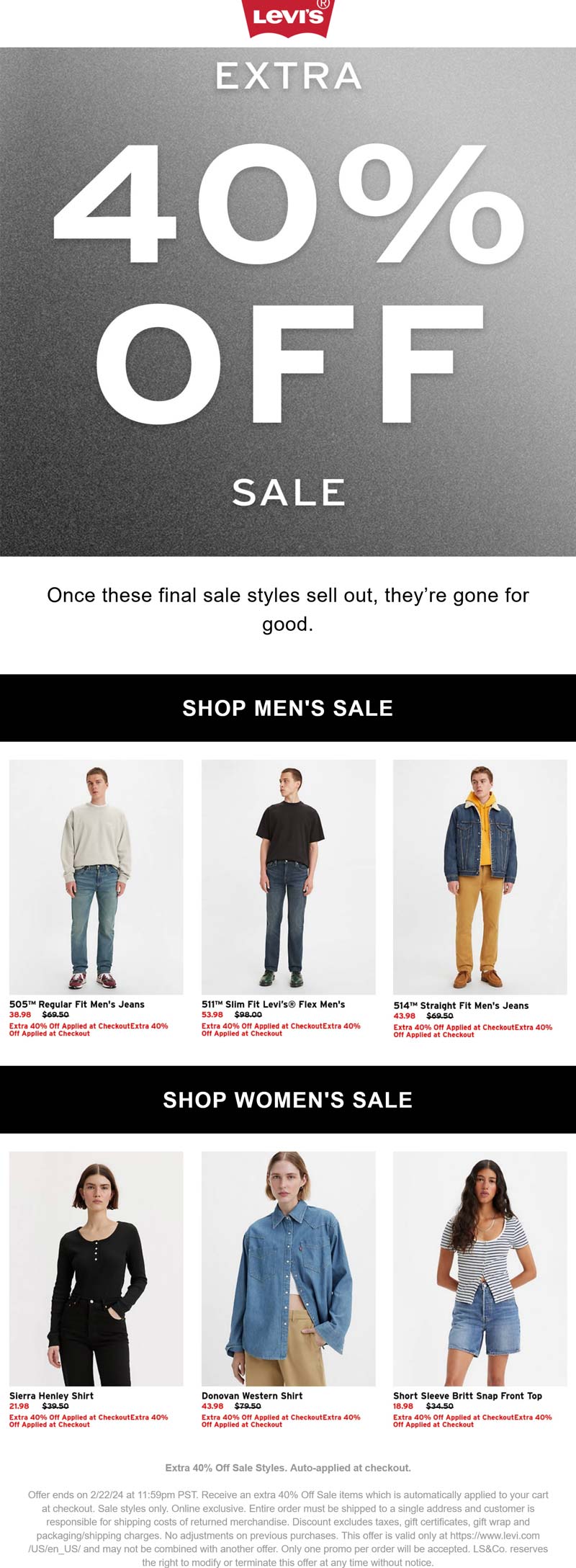 Levis stores Coupon  Extra 40% off sale styles online at Levis #levis 