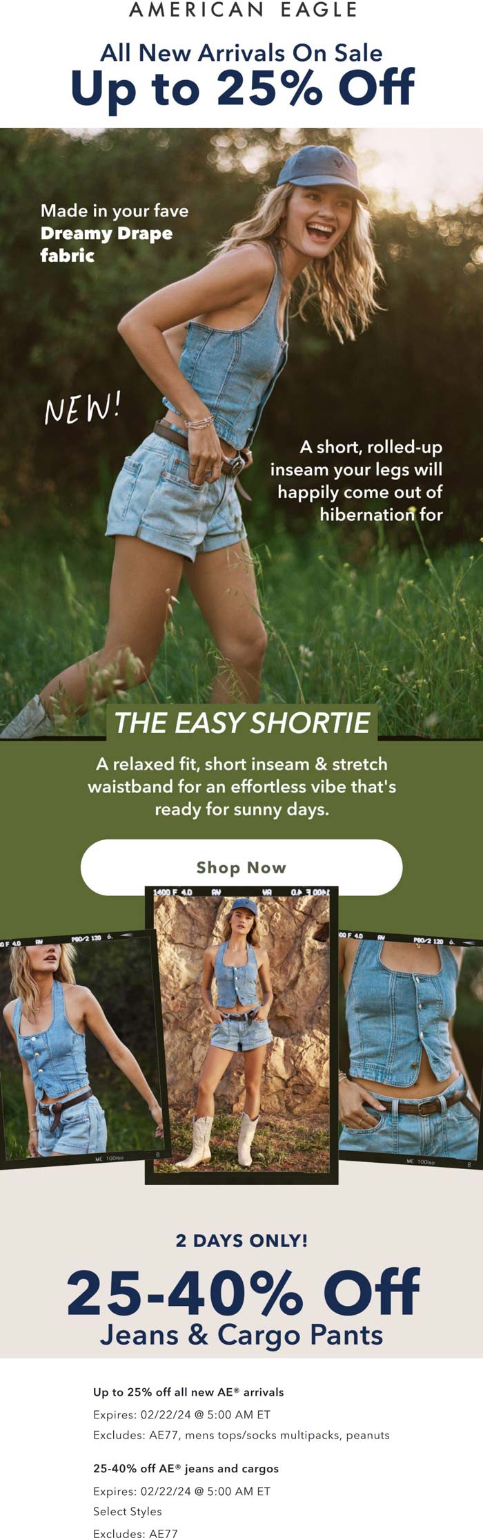 American Eagle stores Coupon  25-40% off all jeans & cargos at American Eagle #americaneagle 