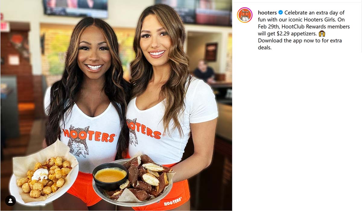 Hooters restaurants Coupon  $2.29 appetizers today at Hooters restaurants #hooters 