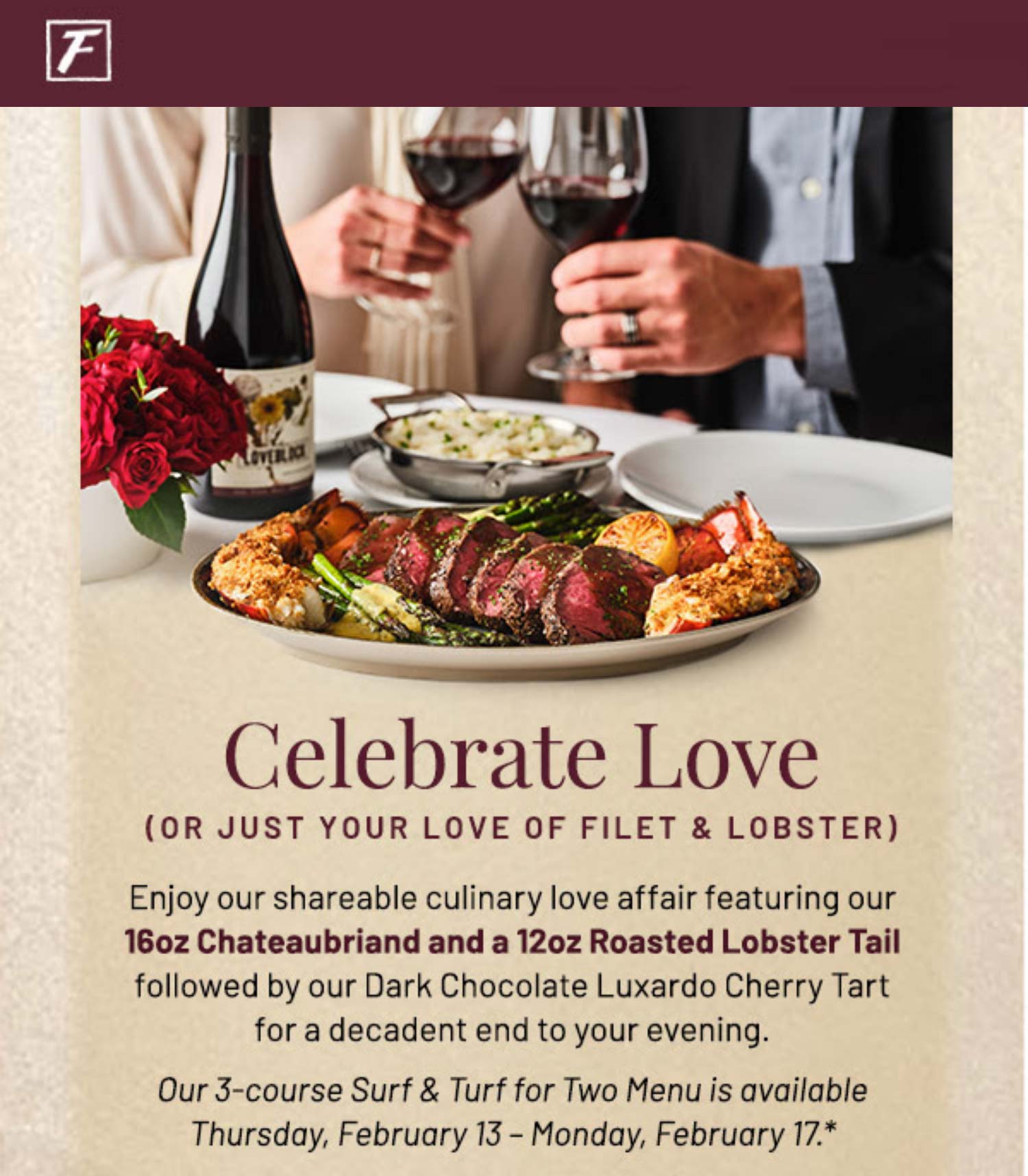 Flemings restaurants Coupon  3-course surf & turf for 2 = $220 at Flemings prime steakhouse & wine bar #flemings 