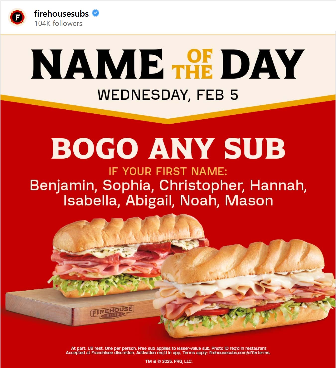 Firehouse Subs restaurants Coupon  Various names get second sub sandwich free today at Firehouse Subs #firehousesubs 