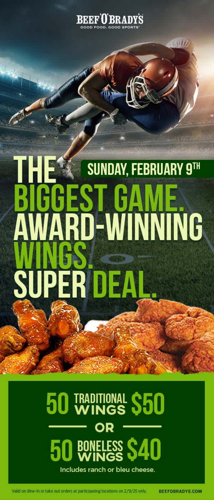 Beef OBradys restaurants Coupon  50 wings = $50 Monday at Beef OBradys restaurants #beefobradys 