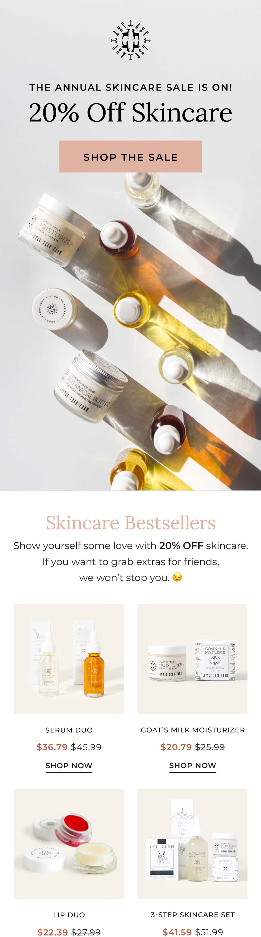 Little Seed Farm stores Coupon  20% off skincare at Little Seed Farm #littleseedfarm 