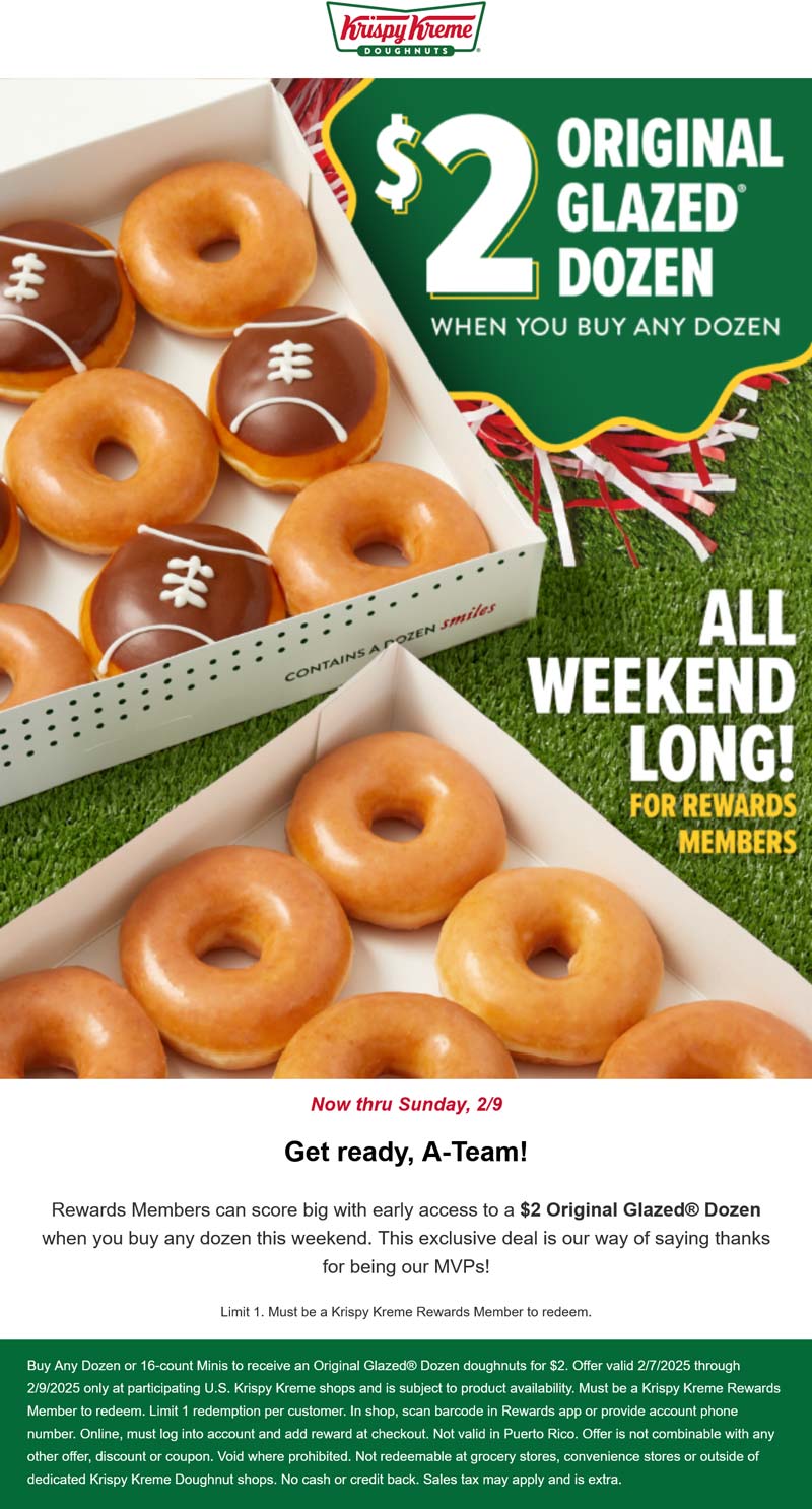 Krispy Kreme restaurants Coupon  Second dozen doughnuts = $2 at Krispy Kreme #krispykreme 