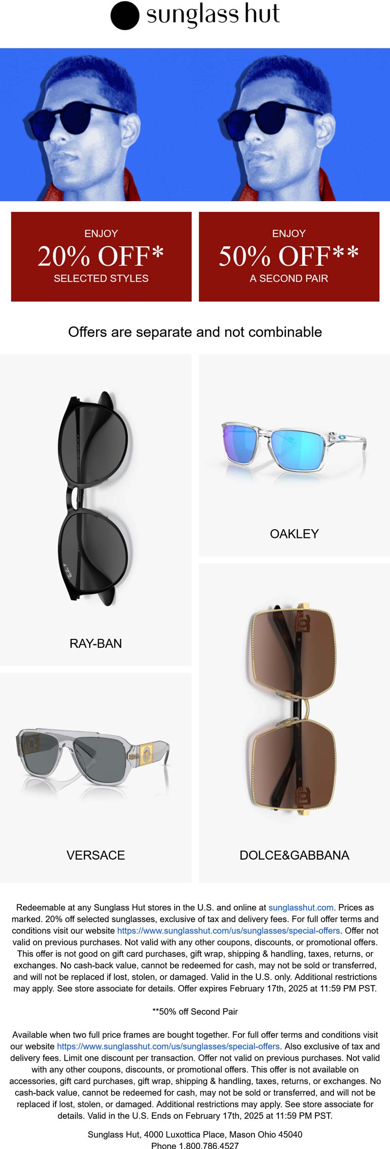 Sunglass Hut stores Coupon  50% off a second pair & more at Sunglass Hut #sunglasshut 