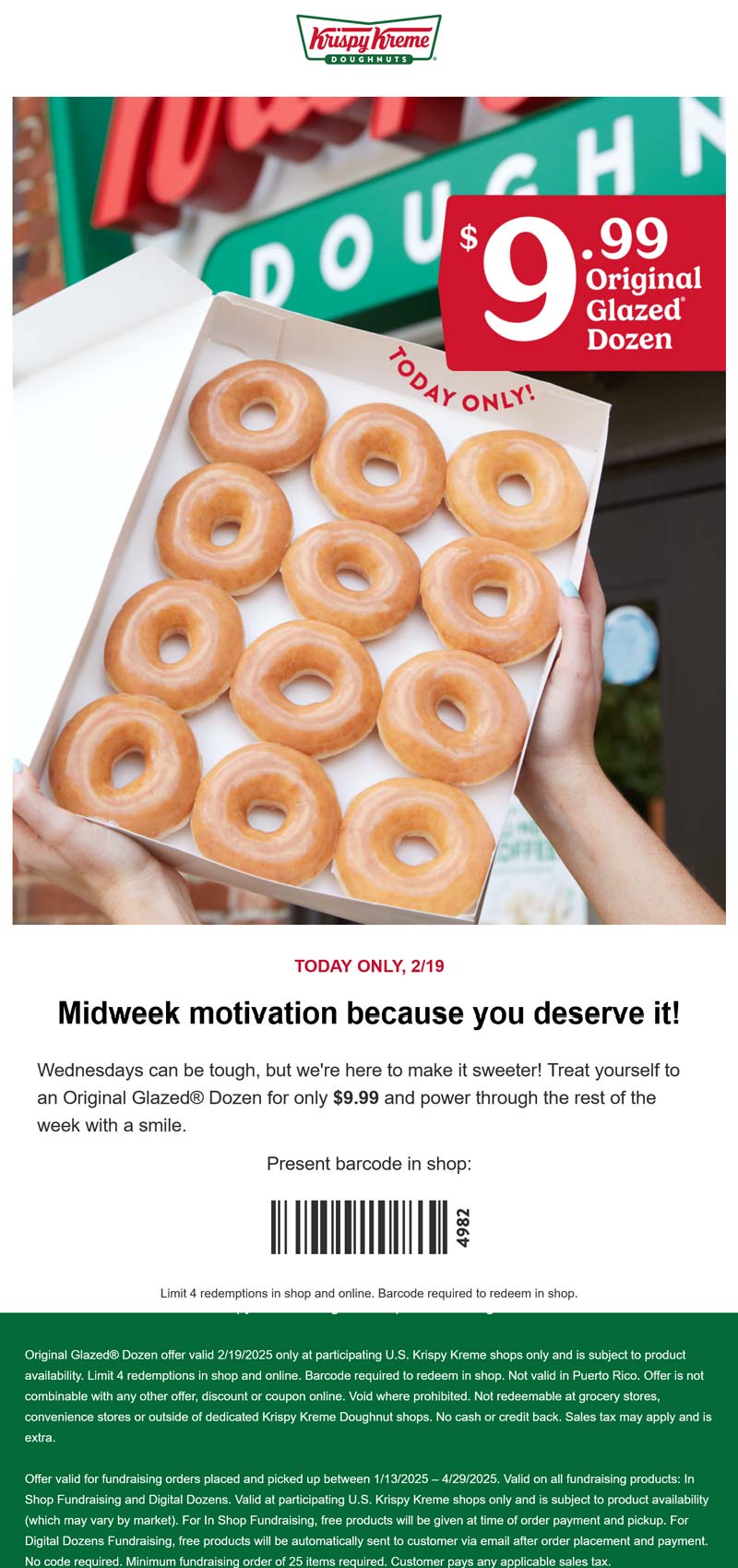 Krispy Kreme restaurants Coupon  $10 dozen today at Krispy Kreme doughnuts #krispykreme 