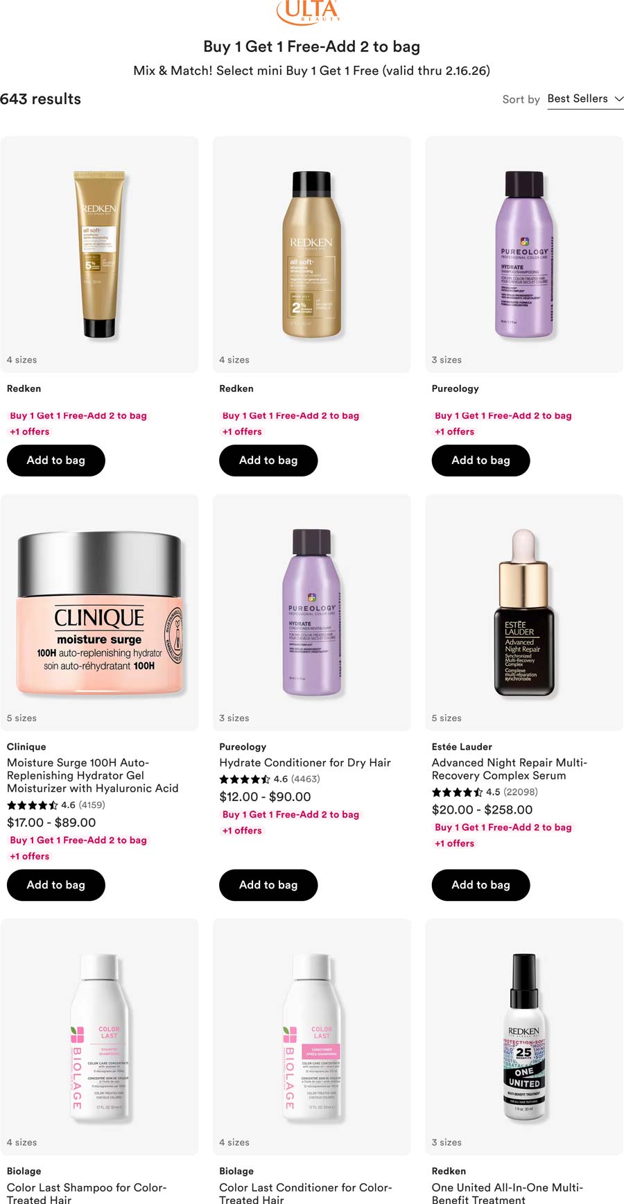 Ulta stores Coupon  Second mini free online at Ulta beauty #ulta 