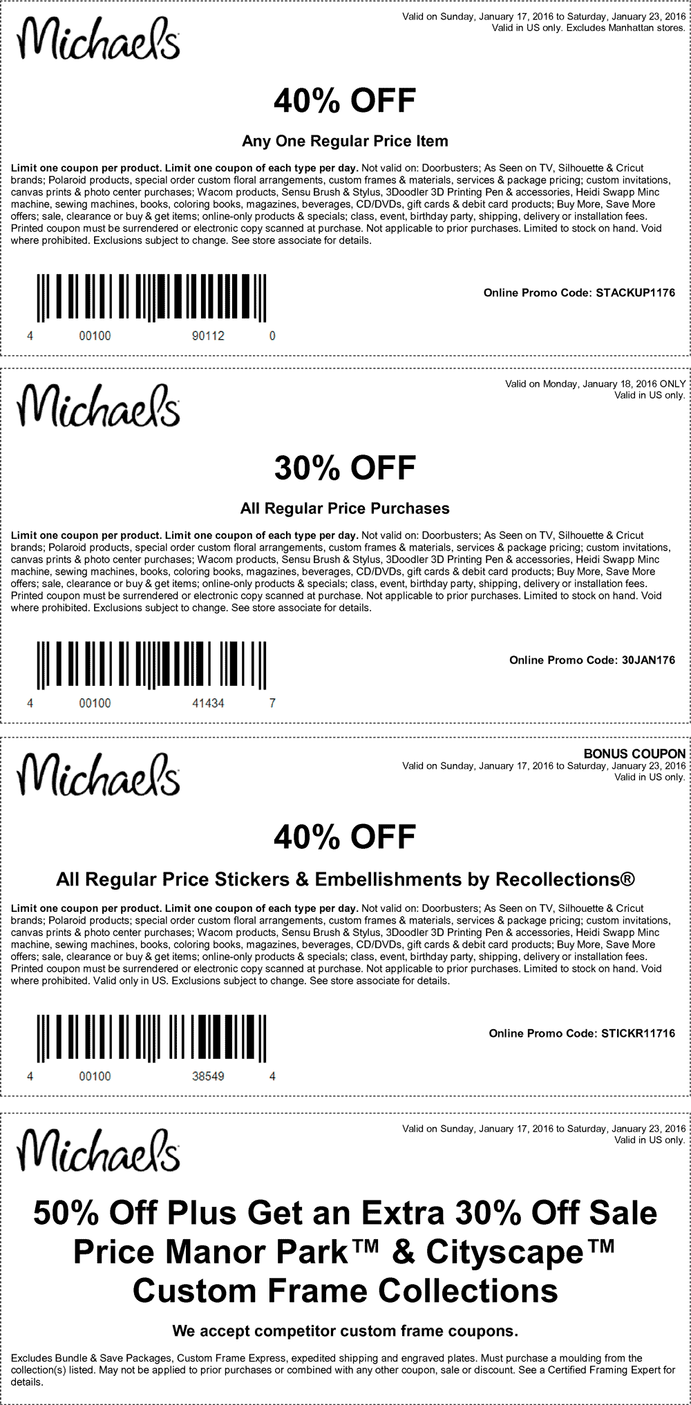 Michaels Coupon March 2024 40% off a single item & more at Michaels, or online via promo code STACKUP1176