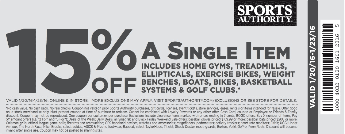 Sports Authority coupons & promo code for [May 2024]