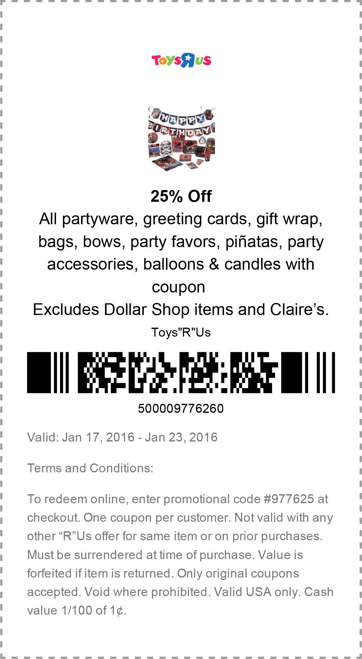 toys r us online promo code