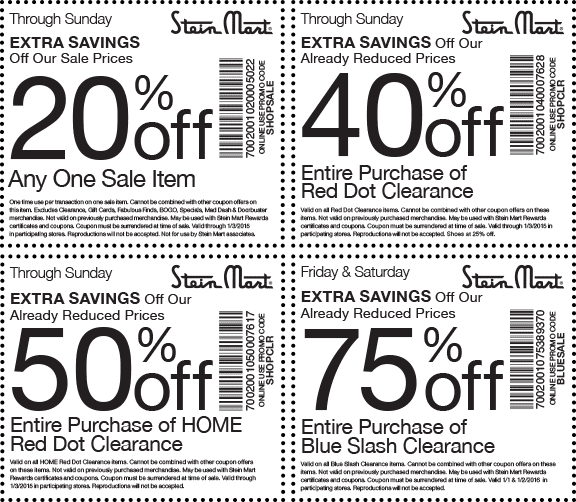 Stein Mart Coupon April 2024 Extra 75% off clearance & more at Stein Mart, or online via promo code BLUESALE