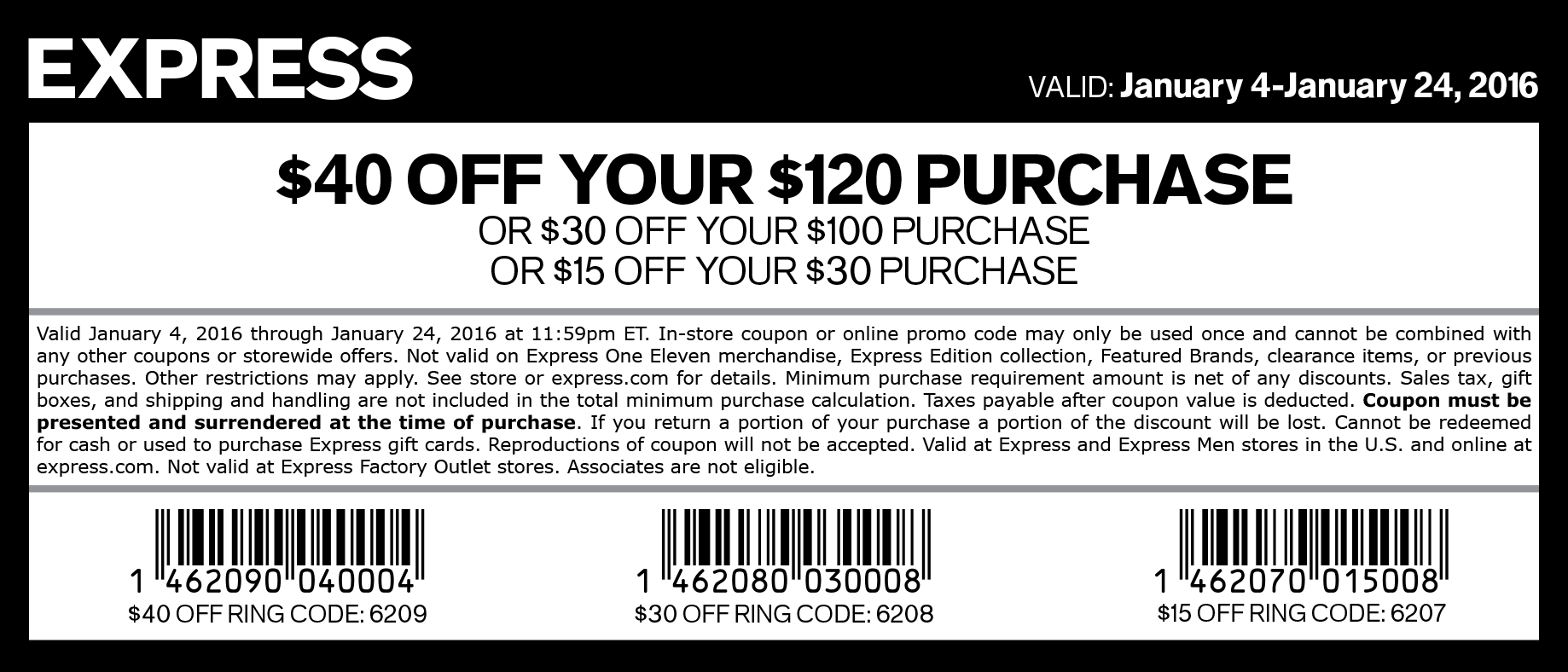 Express Coupon April 2024 $25 off every $100 at Express, or online via promo code 1002