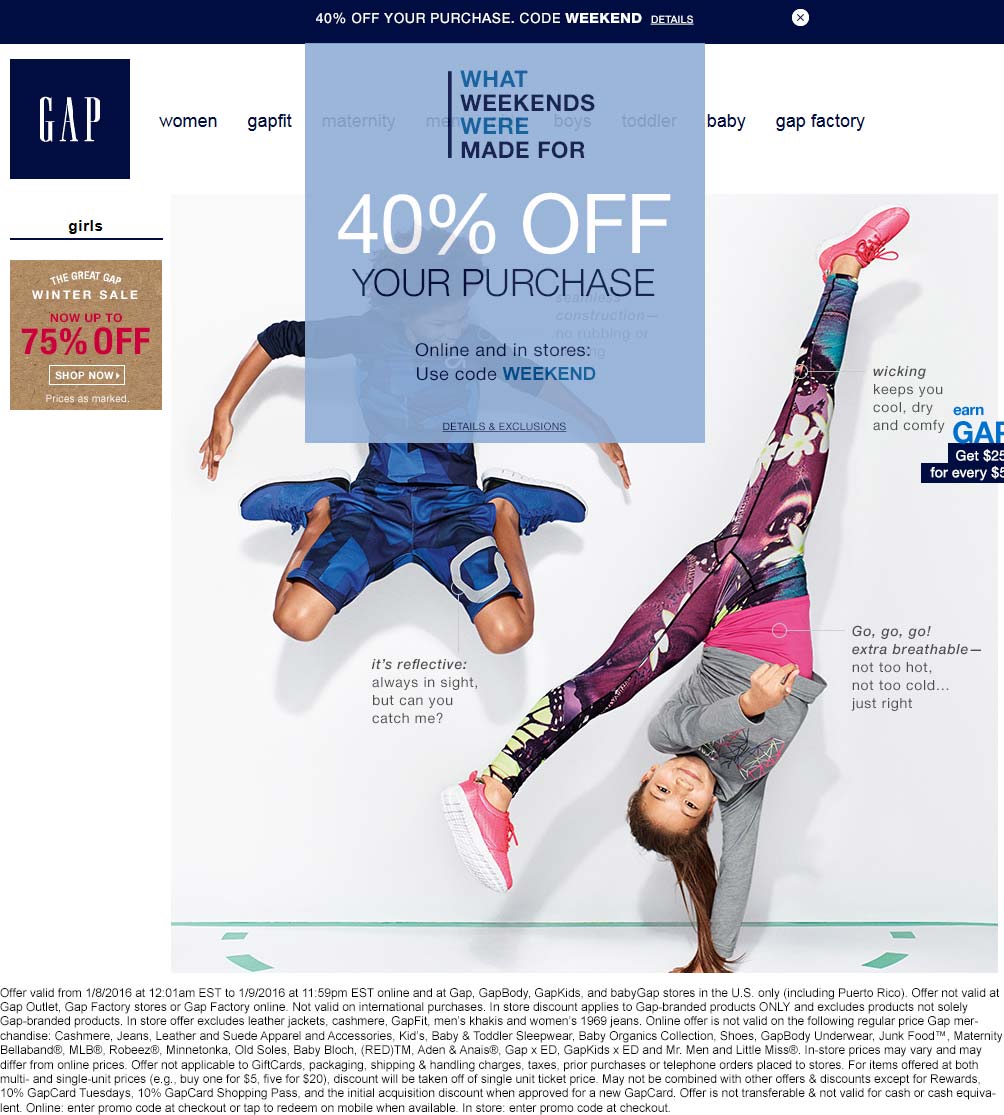 Gap coupons & promo code for [September 2024]