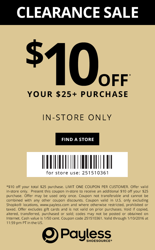 Payless Shoesource Coupon April 2024 $10 off $25 at Payless Shoesource