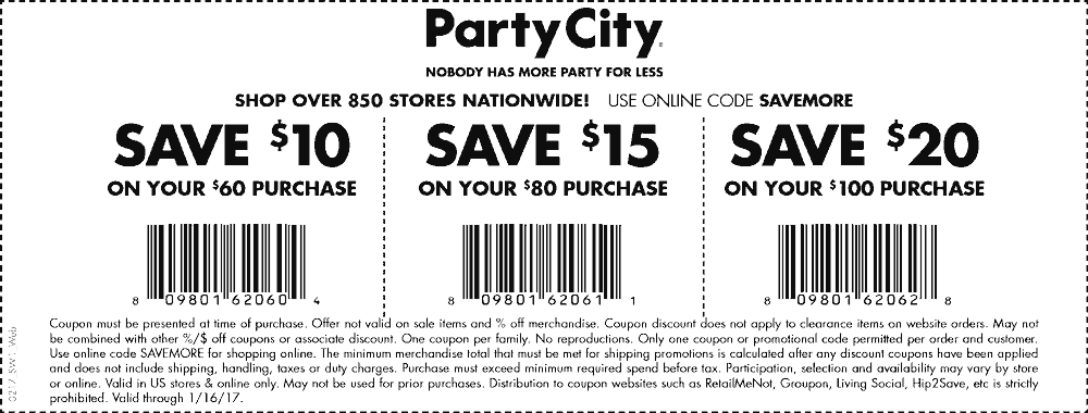 Party City Coupon April 2024 $10 off $60 & more today at Party City, or online via promo code SAVEMORE