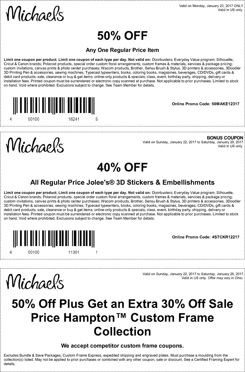 Michaels coupons & promo code for [May 2024]