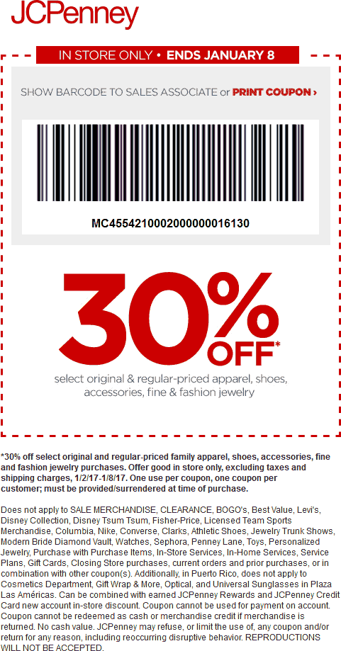 JCPenney Coupon April 2024 30% off apparel, shoes & accessories at JCPenney