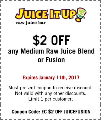 Juice It Up Coupon April 2024 $2 off a juice or fusion at Juice It Up